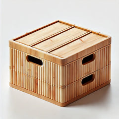 Eine Kollektion stilvoller Bambus-Accessoires mit minimalistischem Design. Perfekt für Ordnung und Dekoration in Büro oder Zuhause, gefertigt aus nachhaltigen Materialien.
