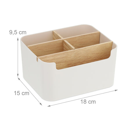 Organizer Schreibtisch Holz mit 5 Fächern – Weiß