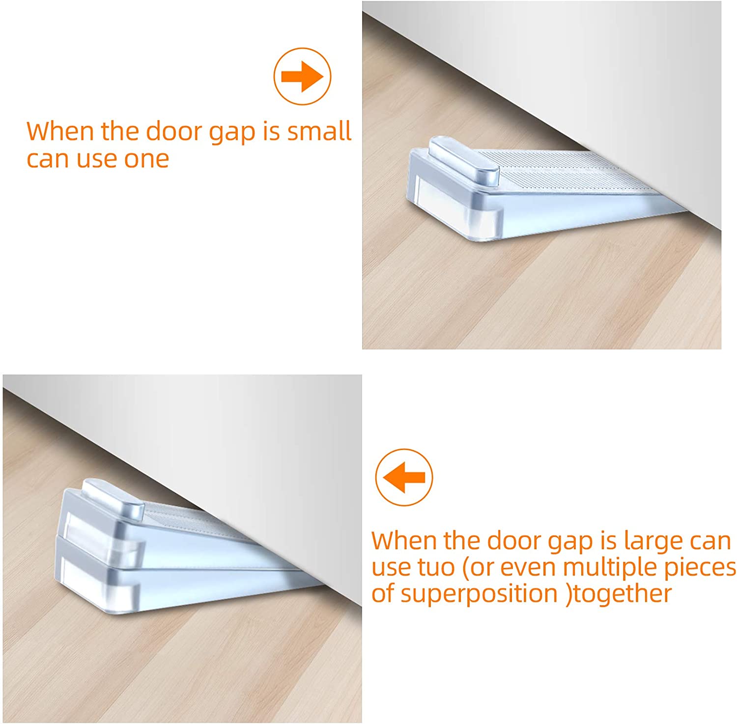 LÜNIC 2er Set Türkeil Fensterkeil Türstopper Boden Keilform  stapelbar