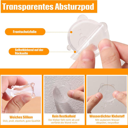 Türstopper 10 Stück Wand Türpuffer Transparent Selbstklebend Silikon