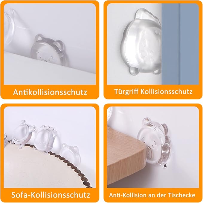 Türstopper 10 Stück Wand Türpuffer Transparent Selbstklebend Silikon