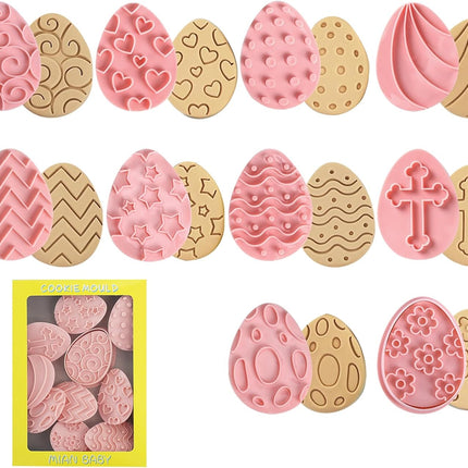 Ausstechformen Ostern Plätzchenausstecher Keksausstecher (10-teilig, Kunststoff, Ein-Klick)