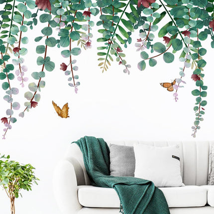 Wandtattoo Wandaufkleber Fensteraufkleber Wandsticker Efeu Hängende Ranken Blätter Blumen