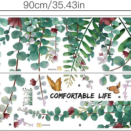 Wandtattoo Wandaufkleber Fensteraufkleber Wandsticker Efeu Hängende Ranken Blätter Blumen