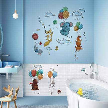 Wandtattoo Waldtiere & Ballons – Wanddeko fürs Kinderzimmer