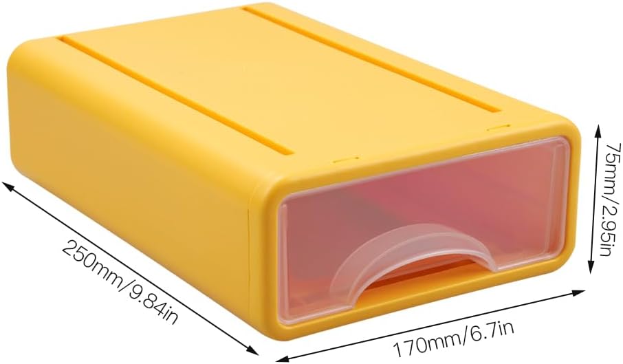 LÜNIC 3er-Set Stapelbare Schubladenbox Organizer Schreibtisch (3 Farben)