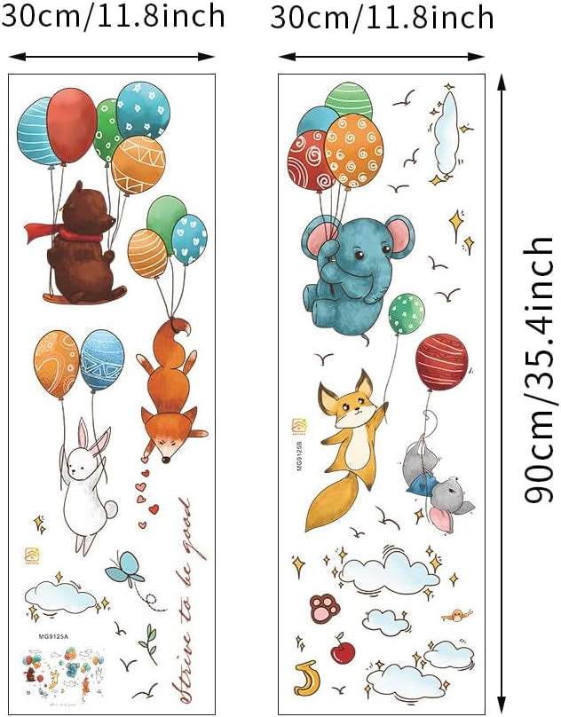 Wandtattoo Waldtiere & Ballons – Wanddeko fürs Kinderzimmer