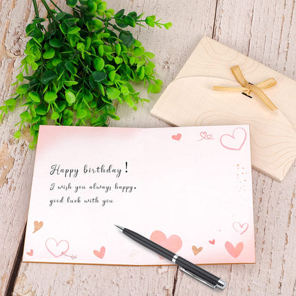 3D Grußkarte aus Holz mit Umschlag Rose - Glückwunschkarte Geschenkkarte