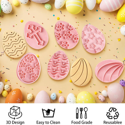 Ausstechformen Ostern Plätzchenausstecher Keksausstecher (10-teilig, Kunststoff, Ein-Klick)