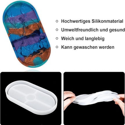 2 Stück Silikonformen Gießform Untersetzer