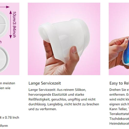 2 Stück Silikonformen Gießform Untersetzer