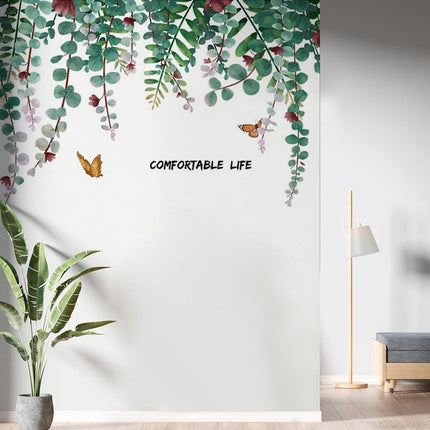 Wandtattoo Wandaufkleber Fensteraufkleber Wandsticker Efeu Hängende Ranken Blätter Blumen