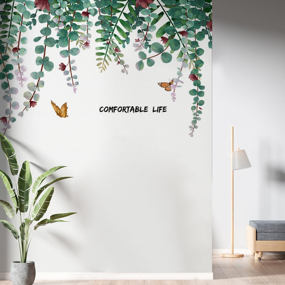 Wandtattoo Wandaufkleber Fensteraufkleber Wandsticker Efeu Hängende Ranken Blätter Blumen
