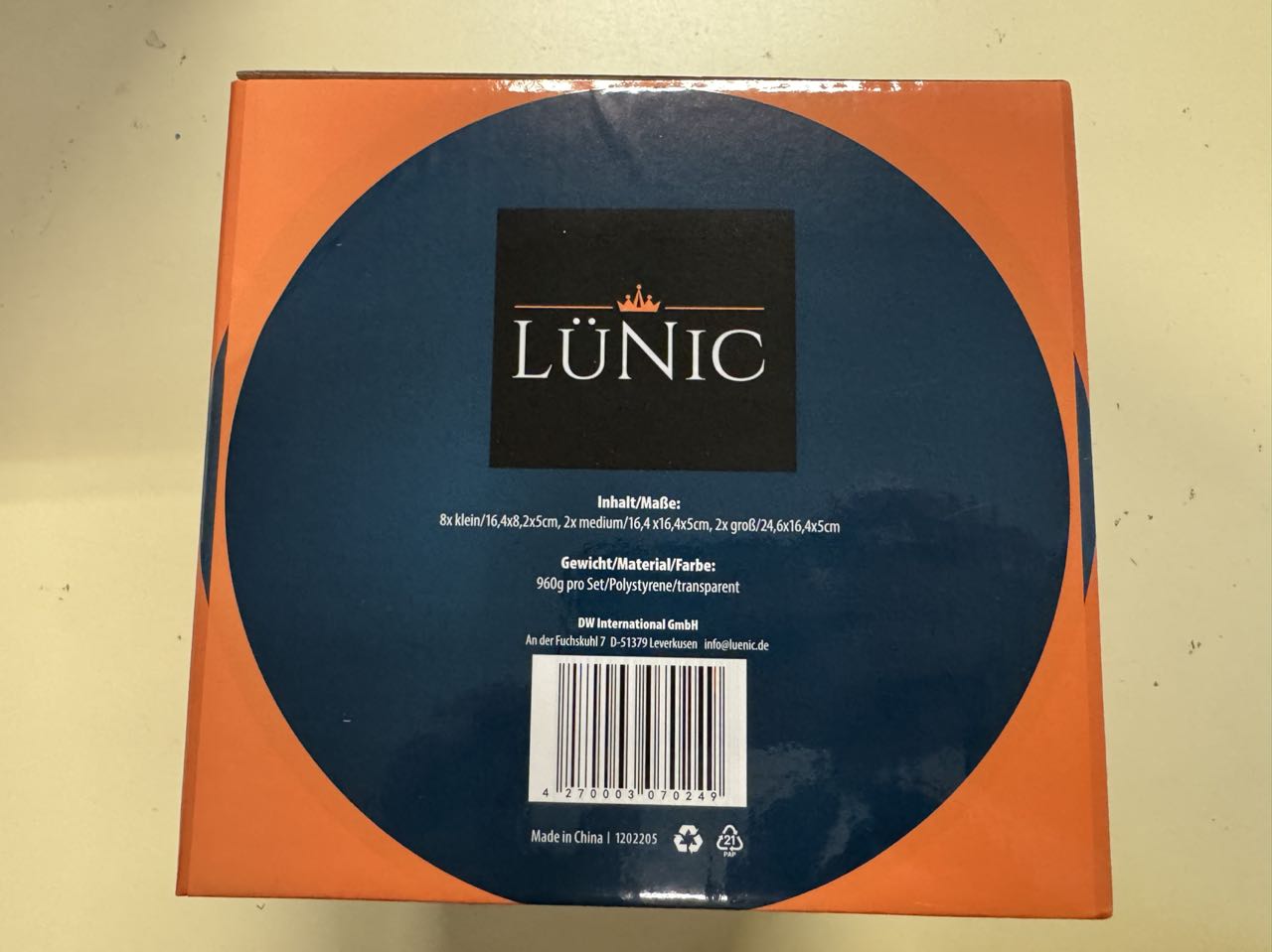 LÜNIC Schubladen Ordnungssystem Kunststoff 12-teilig