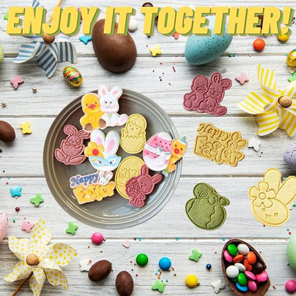 Ausstechformen Ostern Plätzchenausstecher Keksausstecher (8-teilig, Kunststoff, Ein-Klick)