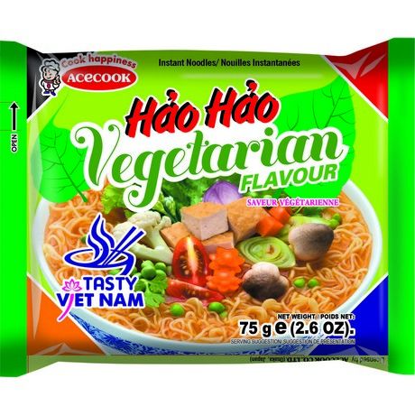 ACECOOK Instantnudeln Hao Hao Gemüse Vegetable 75g