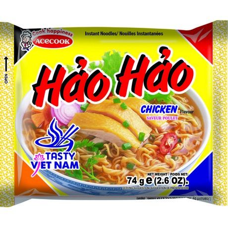 ACECOOK Instantnudeln Hao Hao Huhn Chicken 74g