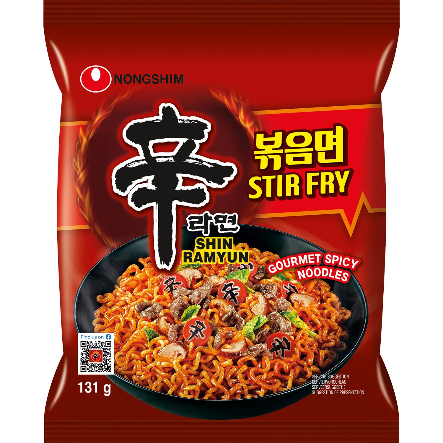 NONG SHIM Instantnudeln Shin Ramyun Stir Fry Bratnudeln 131g