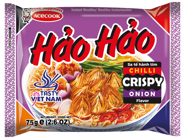 ACECOOK Instantnudeln Hao Hao Chili Crispy Onion 75g