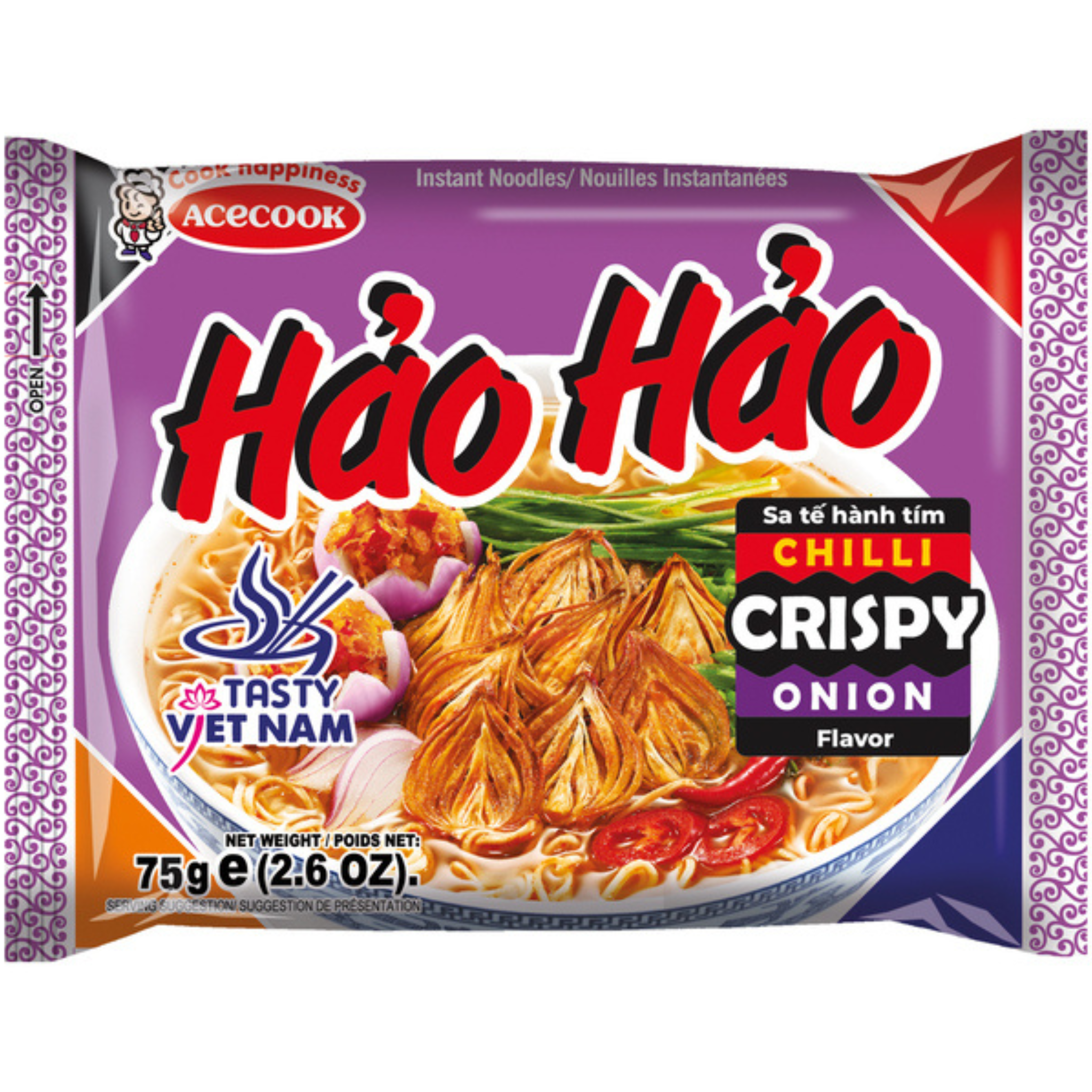 Acecook Instantnudeln Hao Hao Chili Crispy Onion 75g