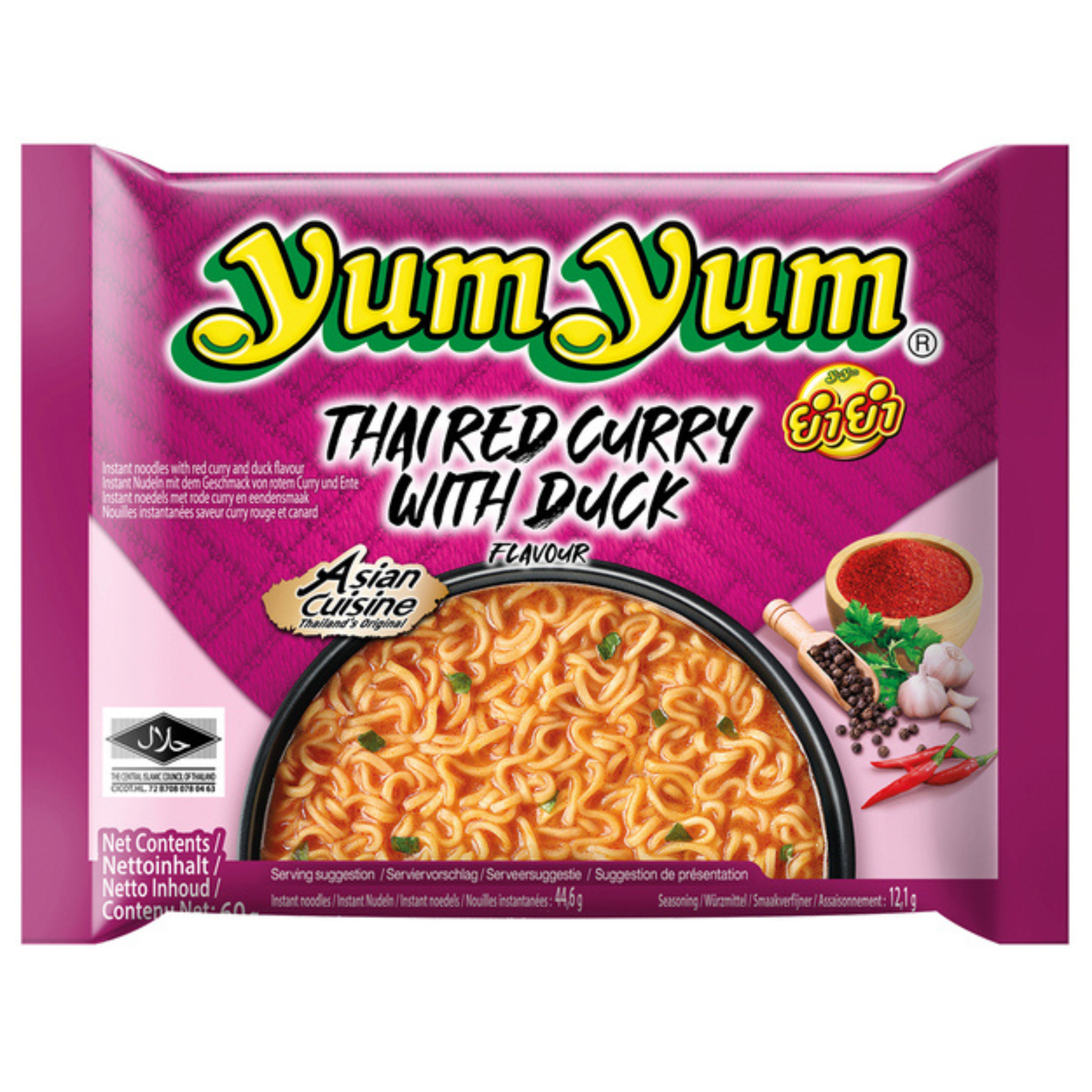 YumYum Instantnudeln Thai Red Curry Ente 60g