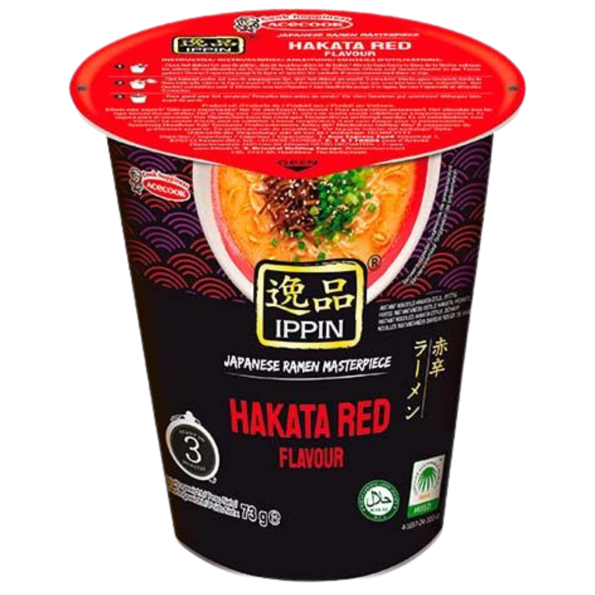 Acecook Ippin Instantnudeln Ramen Hakata Red Spicy Cup 73g