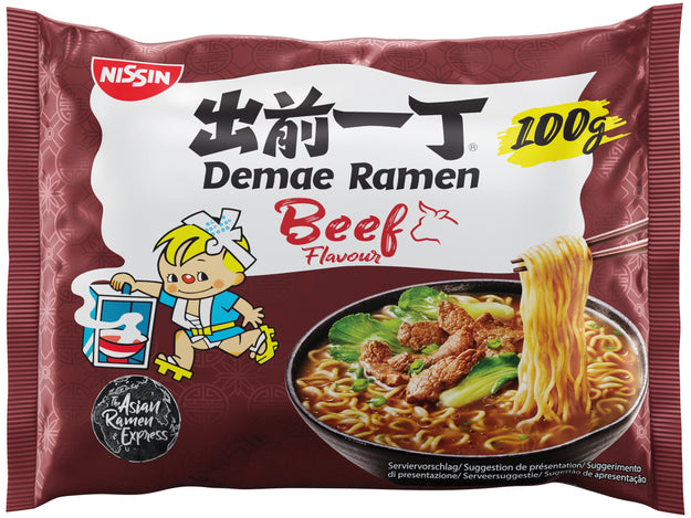NISSIN Demae Ramen Instantnudeln Rind 100g