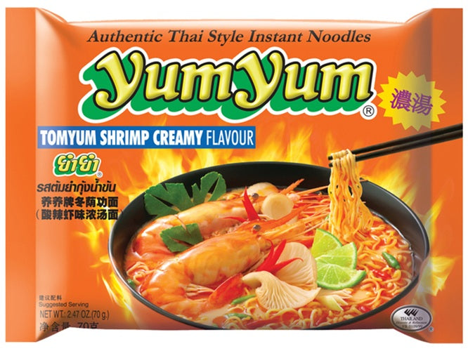YumYum Instantnudeln Tom Yum Shrimp Cream Flavour 70g (30er-Pack)