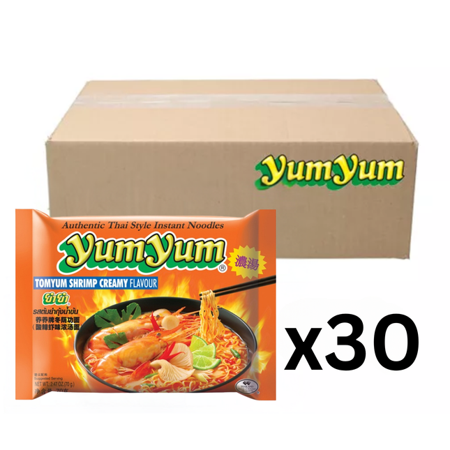 Yum Yum Instantnudeln Tom Yum Shrimp Cream Flavour 70g (30er-Pack)
