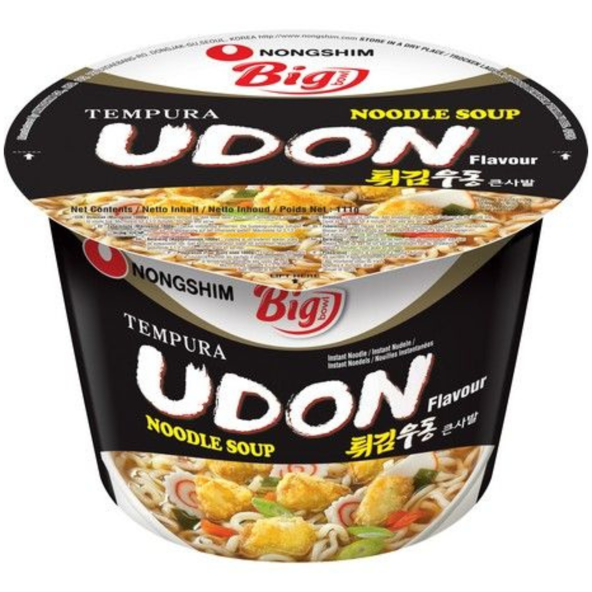 Nongshim Instantnudeln Udon Tempura Big Bowl Cup 111g