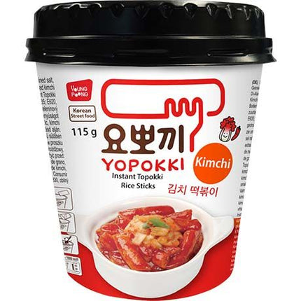 Yopokki Instant Reiskuchen Tteokbokki Topokki Cup - Kimchi 115g