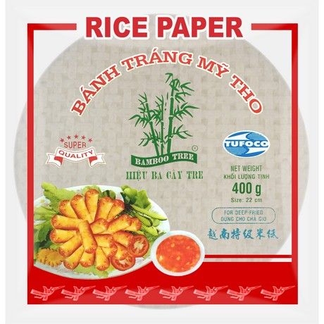 Bamboo Tree Reispapier Frühlingsrolle Rund 22cm 400g