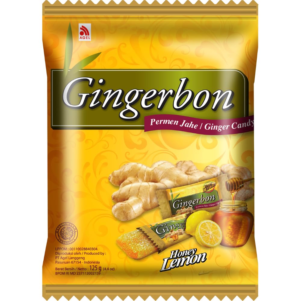 Gingerbon Ingwer Honig Zitronen Kaubonbon 125g