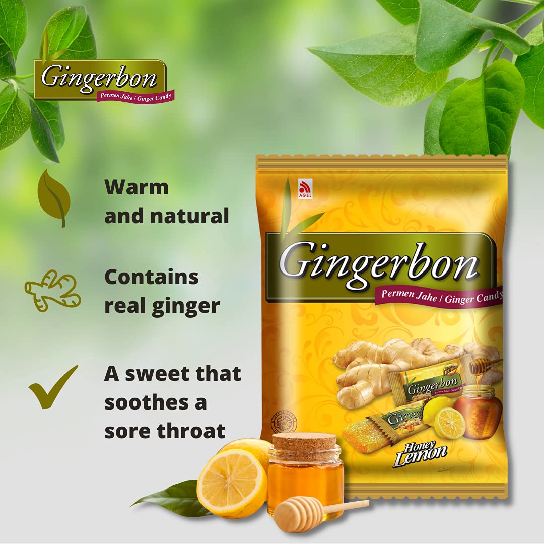 Gingerbon Ingwer Honig Zitronen Kaubonbon 125g