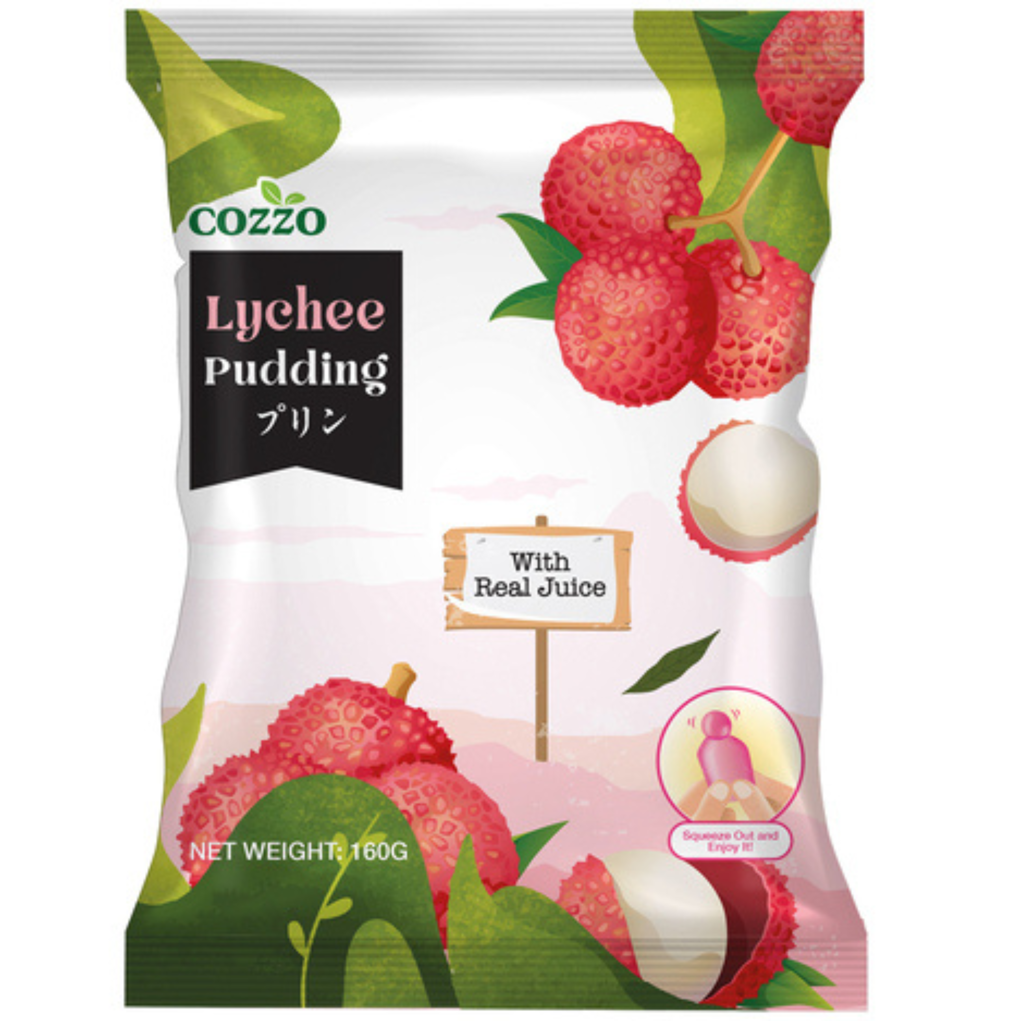 COZZO Frucht Jelly Gelee Bonbons Litschi 160g