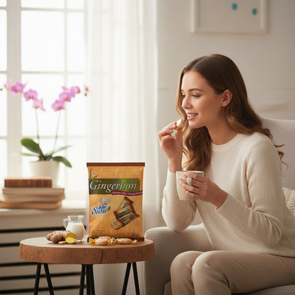Gingerbon Ingwerbonbons mit Milchgeschmack (Jahe Susu) 100g