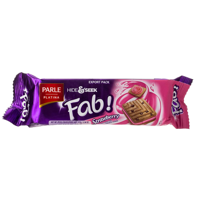 PARLE Hide & Seek Fab Erdbeer Strawberry Kekse 112g