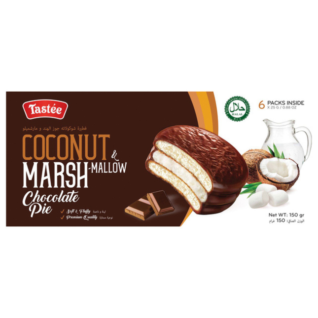 Tastée Chocolate Pie Coconut & Marshmallow 150g
