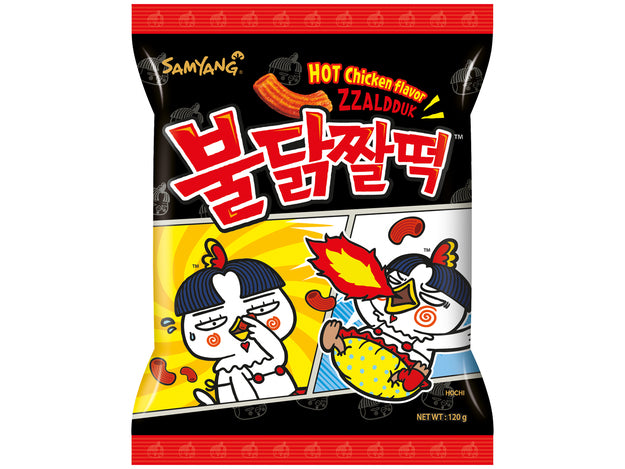 SAMYANG Tteokbokki Topokki Hot Chicken Flavor ZZALDDUK Chips 120g