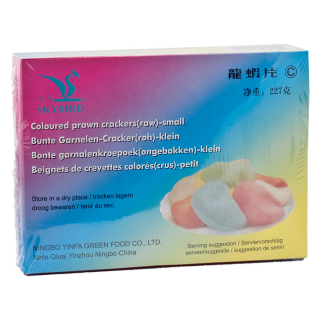 SKYBIRD Bunte Garnelen-Cracker Garnelenchips Krupuk roh (klein) 227g