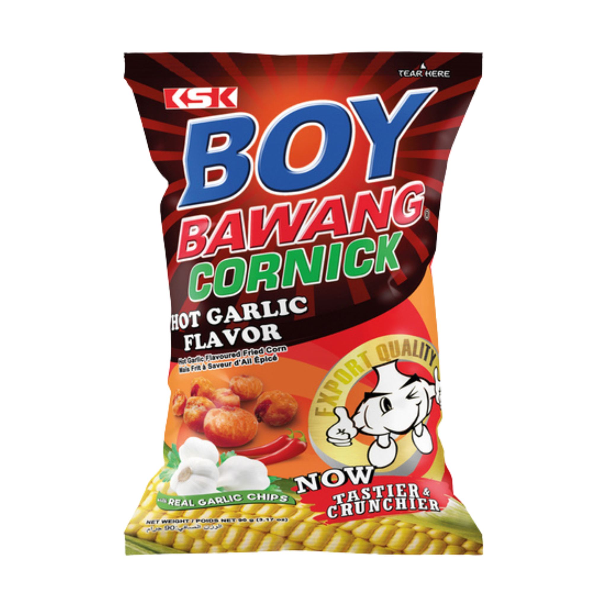 Boy Bawang Cornick Frittierter Mais Scharfer Knoblauch 90g