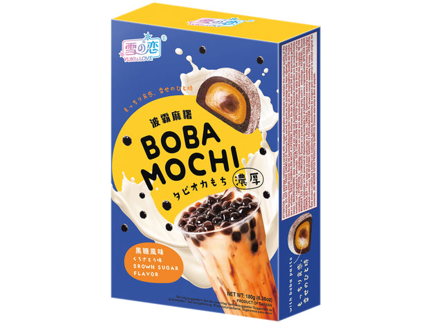 YUKI & LOVE Mochi Boba Milchtee Brauner Zucker 180g (6 Stück)