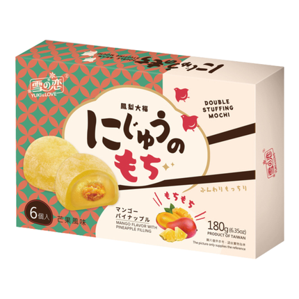 YUKI & LOVE Mochi Doppelfüllung Mango und Ananas 180g_MHD