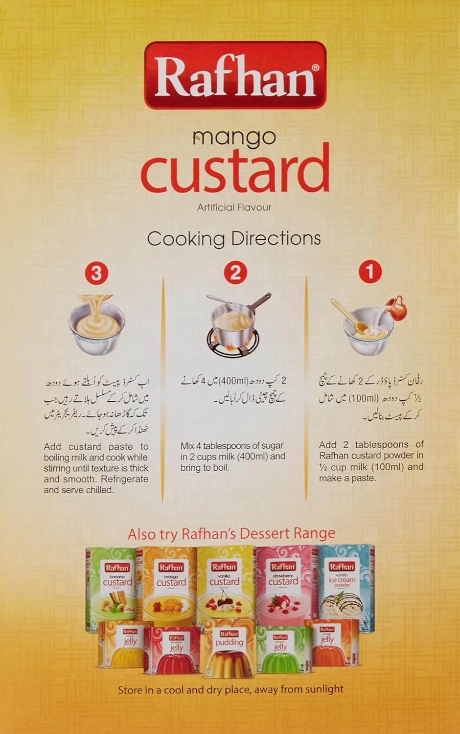 Rafhan Custard Puddingpulver Mango 275g