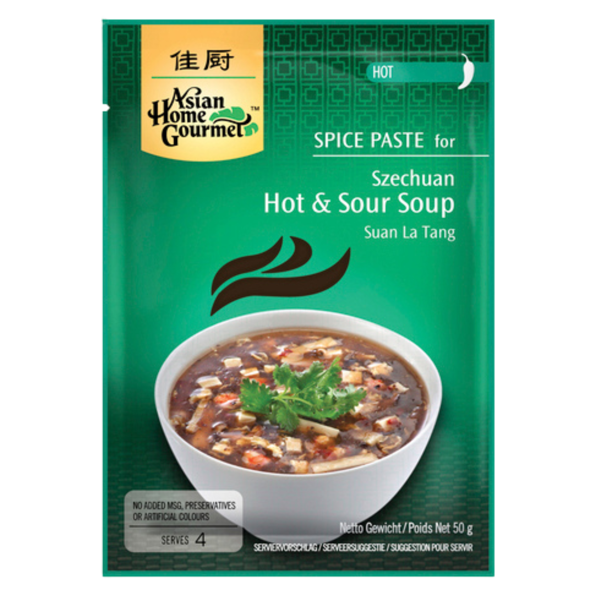 Asian Home Gourmet Würzpaste für Szechuan Sauer-Scharf Suppe 50g