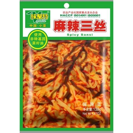 Weijute Eingelegtes Senf Gemüse mit Seetang Spicy Sansi 138g