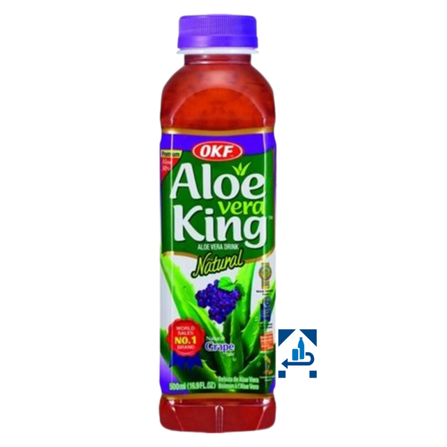OKF Aloe Vera Getränk Traube 500ml_MHD