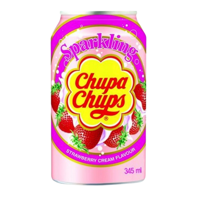 Chupa Chups Sparkling Strawberry Cream 345ml