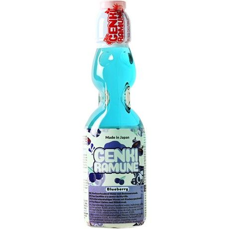GENKI RAMUNE Soda Getränk Blaubeere (japanische Limonade) 200ml