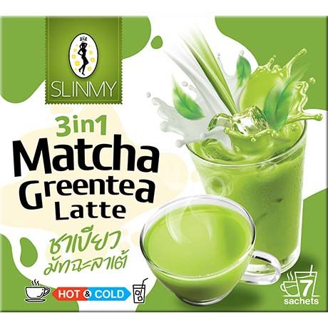 SLINMY 3in1 Instant Matcha Grüner Tee Latte 161g (7 Sachets)